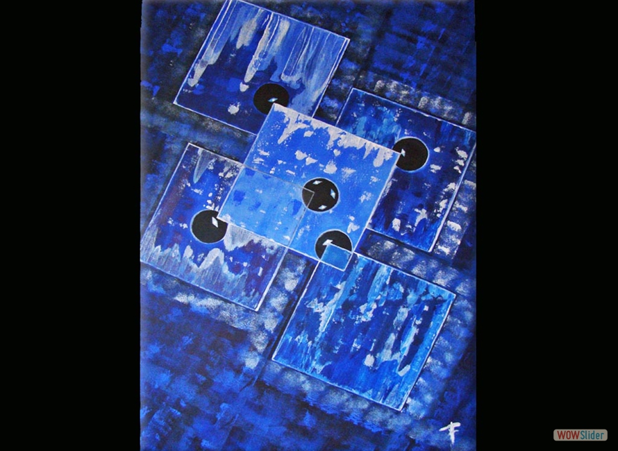 Square Blue / 80X120 / Acryl op Canvas / €450